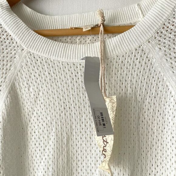 mystree white open shoulders long sleeve top size M 341 - Picture 3 of 6